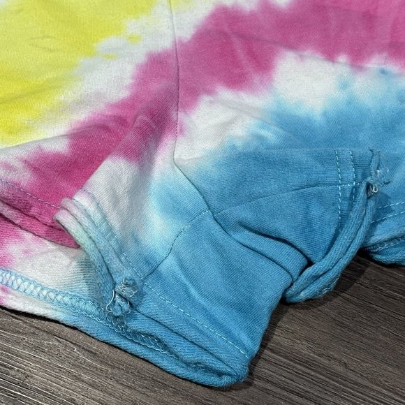 Disney Parks Rainbow Tie Dye Short Mickey Shorts Women Large - Picture 5 of 16